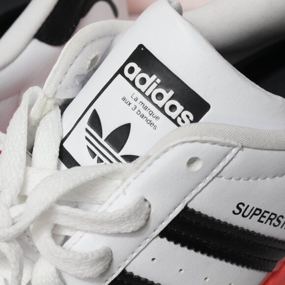 Superstar Big Kid 'Paint Drip White Turbo' - Adidas Sneakers - GY3327 US 5 - Picture 4 of 10